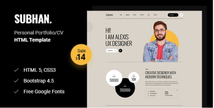 Multipurpose Personal Portfolio HTML Template - Biogi