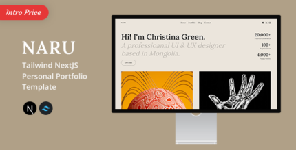 Naru - Tailwind NextJS Personal Portfolio Template