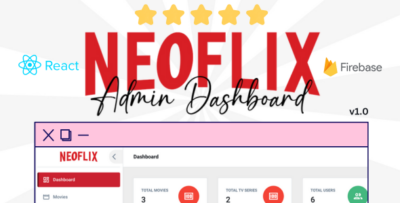 Neoflix Admin Dashboard - ReactJS