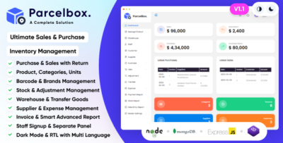 ParcelBox Sales, Stocks & Purchase Billing with Ultimate Warehouse Inventory Management System