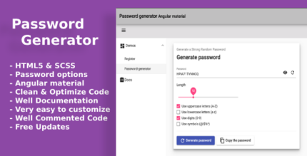 Password generator Angular material