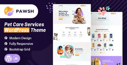 Pawsh Pet Care Services WordPress Theme