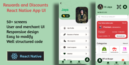 PromoCodeMaster - React Native UI for Deals, Discounts, and Promo Codes