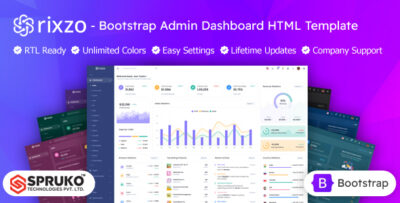 Rixzo - Bootstrap Admin Dashboard HTML Template