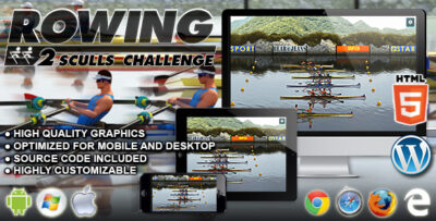 Rowing 2 Sculls Challenge - HTML5 Sport Game