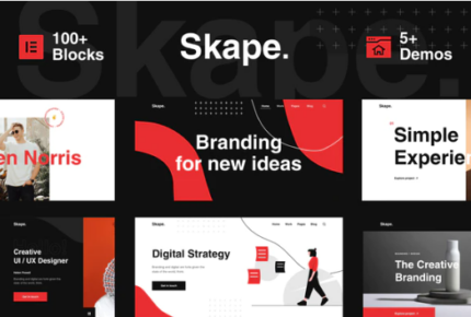 Skape - Creative Multipurpose Digital Agency Business & Portfolio WordPress Elementor Template Kit