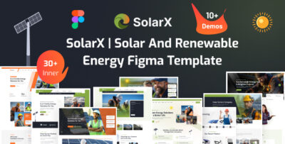 SolarX Solar And Renewable Energy Figma Template