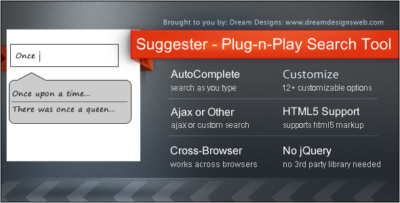 Suggester - the Plug-n-Play Search Tool