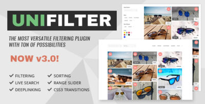 UniFilter - Multipurpose jQuery Plugin for Filtering, Sorting & Searching