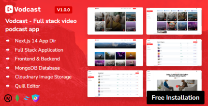 Vodcast - Full Stack Video Podcast Next.js App