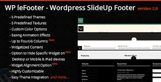 WP leFooter WordPress SlideUp Footer Plugin