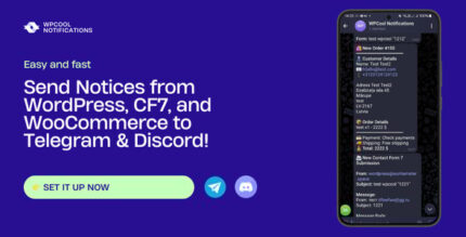 WPCool - Notifications from CF7, WooCommerce to Telegram, Discord