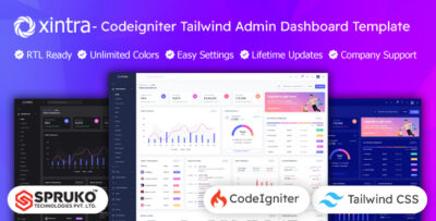 Xintra - Codeigniter Tailwind CSS Admin and Dashboard Template