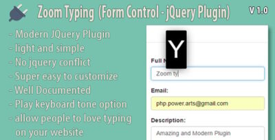 Zoom Typing (Form Control - jQuery Plugin)