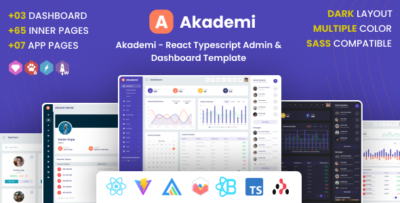 Akademi - React Typescript Admin & Dashboard Template