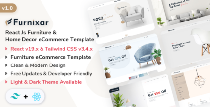 Furnixar - React Js Furniture & Home Decor eCommerce Template