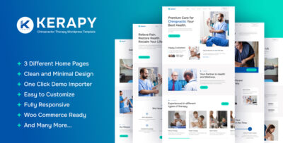 Kerapy - Chiropractor & Physiotherapy Wellness WordPress Theme