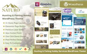 Naturo - Hunting Fishing Outdoor Hobbies Shop WordPress Theme