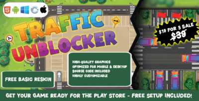 Traffic Unblocker - Construct 3 Game (HTML5, AdMob, C3P)