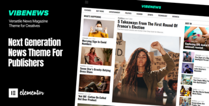 Vibenews - Newspaper Magazine News Blog WordPress Theme + WooCommerce