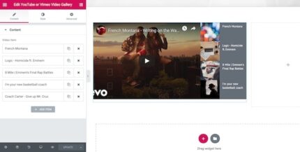 Video Gallery Elementor Widget