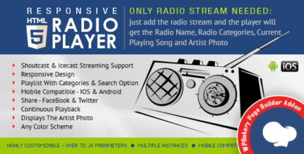 WPBakery Addon - HTML Radio Player