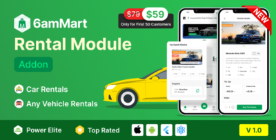 6amMart Car Rental Module Addon