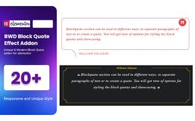 Block Quote WordPress Plugin For Elementor