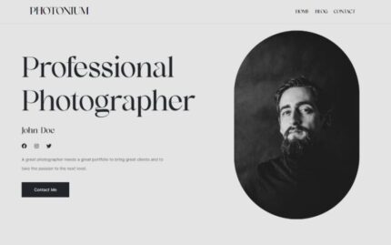 Photonium - Photographer Portfolio Wordpress Theme