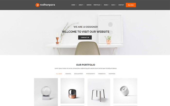 Prodhanpara - Personal portfolio WordPress Theme