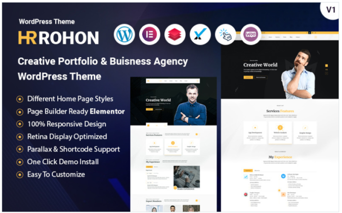 Rohon - Business Solution Creative Personal Portfolio WordPress Theme Rohon - Business Solution Creative Personal Portfolio WordPress Theme