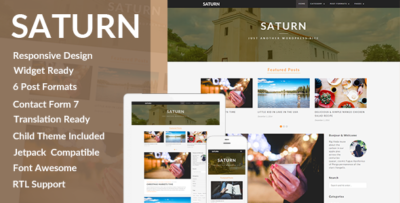 SATURN – A PersonalTravel WordPress Blog Theme