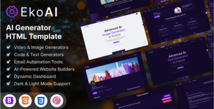 AI Generator HTML5 Template | EkoAI