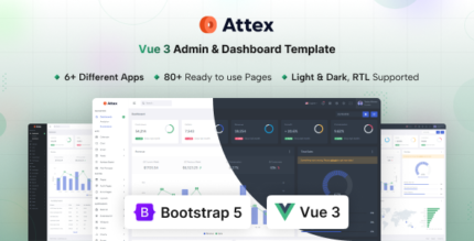 Attex - Vue Admin & Dashboard Template