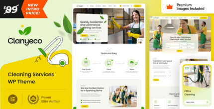 ClanyEco– Cleaning Services WordPress Theme