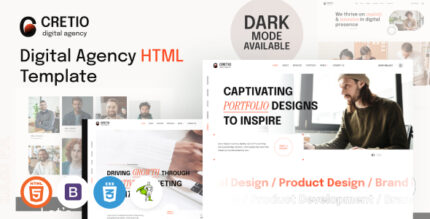 Cretio – Digital Agency HTML Template