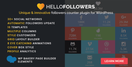 Hello Followers - Social Counter Plugin for WordPress