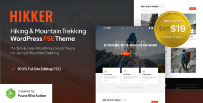 Hikker – Hiking & Mountain Trekking FSE WordPress Theme