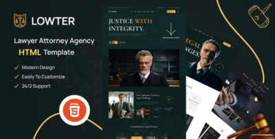 Lowter-Lawyer Attorney Agency HTML Template