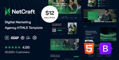 NetCraft - Digital Marketing Agency HTML5 Template