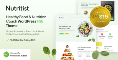 Nutritist – Healthy Food & Nutrition Coach FSE WordPress Theme