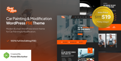 PaintMyRide – Car Painting & Modification FSE WordPress Theme