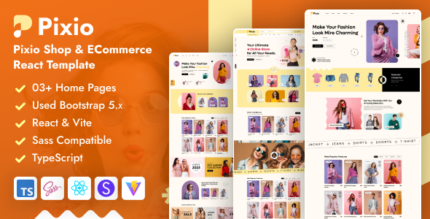 Pixio - Shop & eCommerce React Template