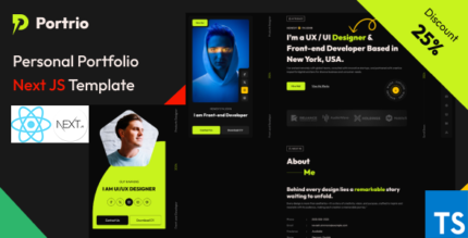 Portrio | Personal Portfolio Next.js Template