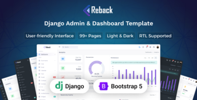 Reback - Django Admin & Dashboard Template