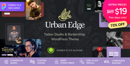 Urban Edge - Barbershop & Tattoo Studio WordPress Theme