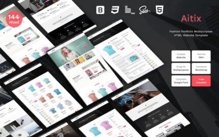 Aitix - Fashion Portfolio Multipurpose Clean Bootstrap Website Template
