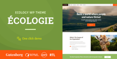 Ecologie - Environmental & Ecology WordPress Theme