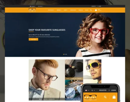 Knight Goggles and Sunglasses Store OpenCart Template