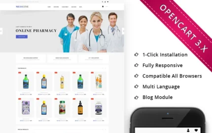 Medicine Store Responsive OpenCart Template